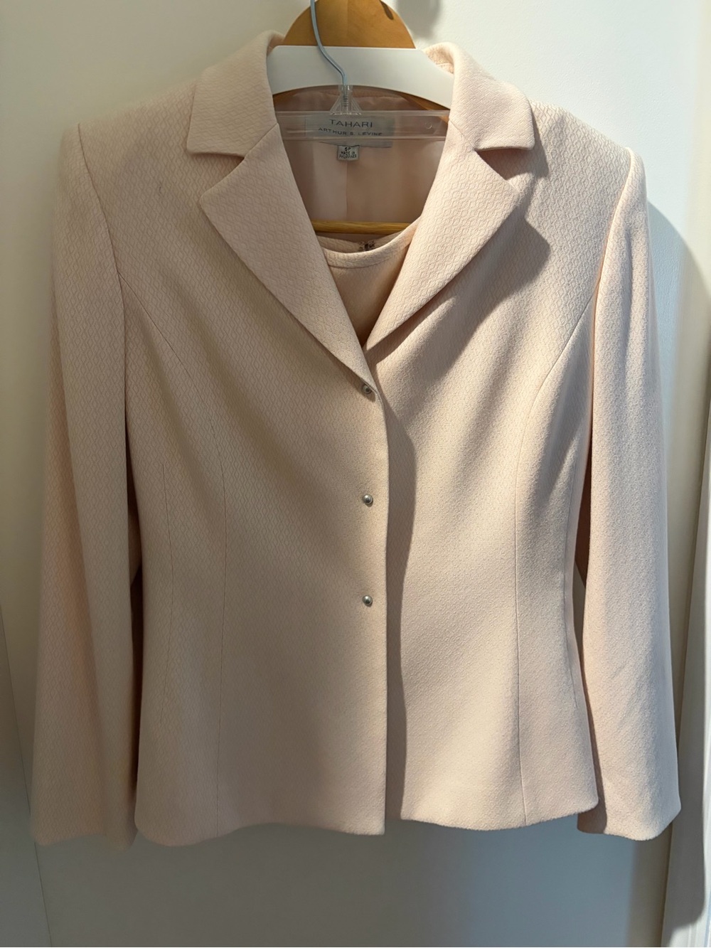 Tahari Blush Pink Women's Tailored Skirt Suit